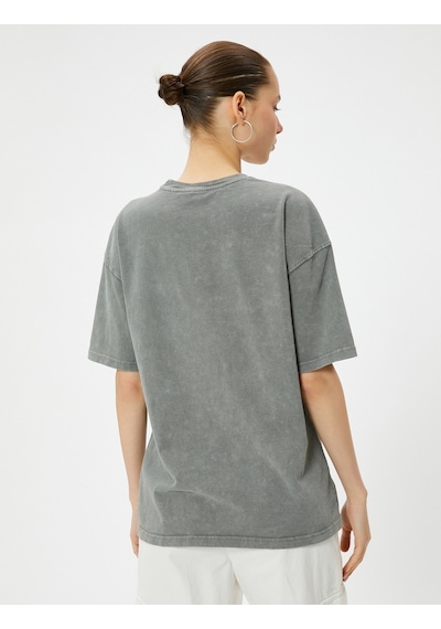 Koton Basic Oversize Tişört Kısa Kollu Bisiklet Yaka Pamuklu Antrasit 4sal10232ık Antrasit Koton Basic Oversize Tişört Kısa Kollu Bisiklet Yaka Pamuklu Antrasit 4sal10232ık Antrasit