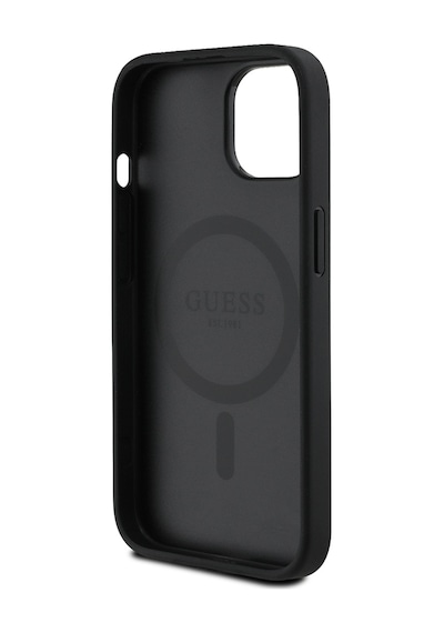 Apple Uyumlu iPhone 15 Kılıf Guess Lisanslı M-safe Şarj Özellikli Üçgen Logolu Pu Deri Peony Kapak Siyah Apple Uyumlu iPhone 15 Kılıf Guess Lisanslı M-safe Şarj Özellikli Üçgen Logolu Pu Deri Peony Kapak Siyah