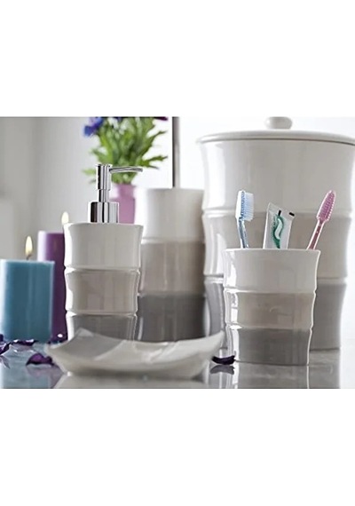 Diş Fırçalık - Kullanışlı Banyo Aksesuarı Açık Ahşap