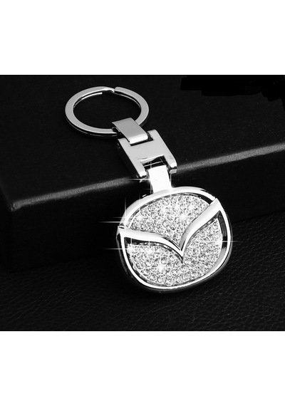 Mazda Uyumlu Kristal Taşlı Stil Krom Metal Çift Yön Anahtarlık New Style