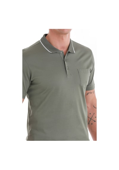 Hatemoğlu Haki Regular Fit Düz Merserize Polo Yaka 100% Pamuk Tişört 35361023c002 022 Haki