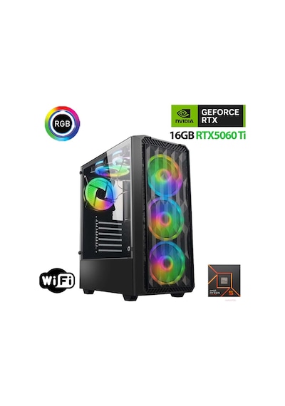 Xaser Thunder X830 003002 R5 7600 32 GB 1 TB SSD 16 GB RTX5060 Ti Free Dos Masaüstü Oyuncu Bilgisayarı