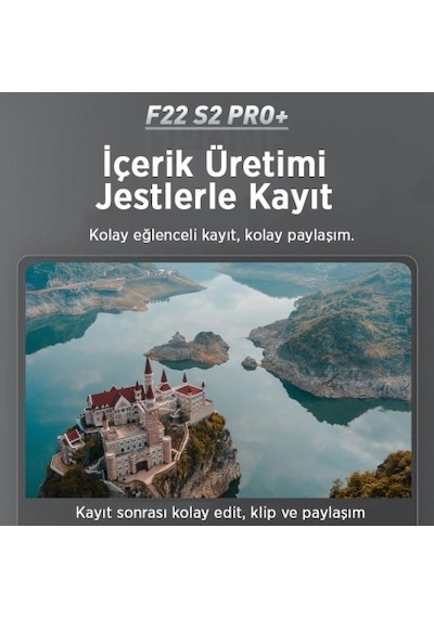 SJRC F22 S2 Pro+ Combo 4K Kameralı Drone Seti - 2Batarya+6KM Menzil+Çarpışma Sensörü+40 Dakika Uçuş Süresi+Çanta+EIS Gimbal
