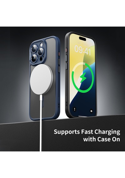 Rock Apple Uyumlu iPhone 16 Pro Max Anti-drop Lens Korumalı Magsafe Kılıf Çok Renkli