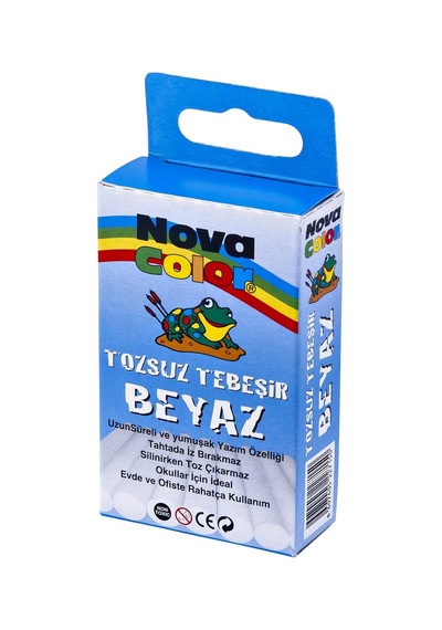 Nova Color Nc-4110 Tozsuz Tebeşir 10' Lu Beyaz