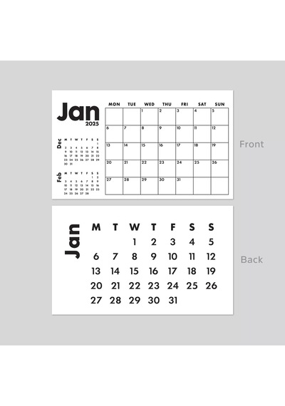 2027 Masa Takvimi, Önceki Ay Sonraki Ay Takvimi, Aylık Planlayıcı Takvim, 2027 Desk Calendar, Monthl Siyah