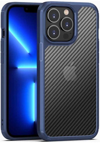 Apple Uyumlu iPhone 13 Pro Max Kılıf Zore İnoks Kapak Mavi