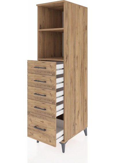 Kronos Dolap 2 Raflı 5 Çekmeceli 44x59x182 Çam-çam Çam Kronos Dolap 2 Raflı 5 Çekmeceli 44x59x182 Çam-çam Çam