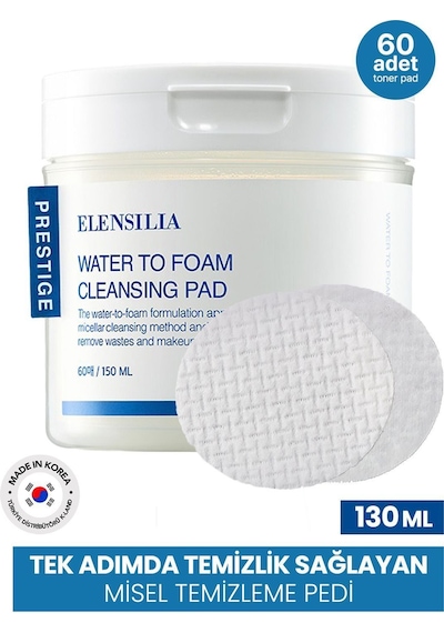 Elensılıa Misel Temizleme Pedi Elensilia Water to Foam Cleansing Pad 60 Adet