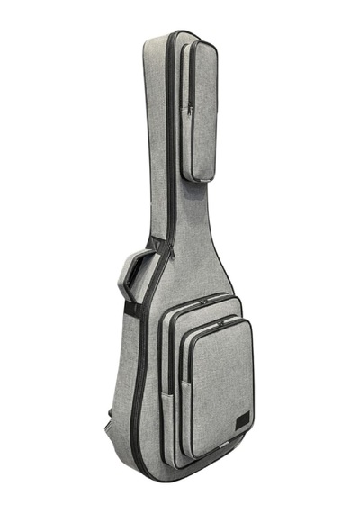 Keten Gri Klasik Gitar Çantası Su Geçirmez Pedli Sap Sabitleyici Cırtlı Gigbag
