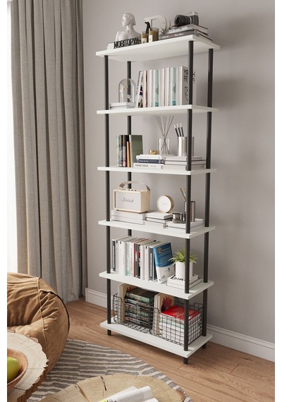 Çevir Kur 65 Cm Beyaz Kitaplık Beyaz