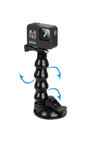 Ayex Ax-231 Vantuzlu Araç İçi Esnek Kamera Tutucu Gopro, Djı Osmo Action, Insta360 İle Uyumlu, 1/4 Vida Bağlant Diğer