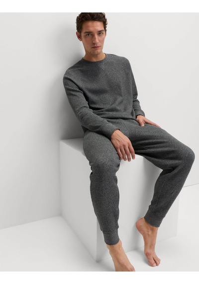 Marks & Spencer Saf Pamuklu Waffle Pijama Altı T07003567 Gri