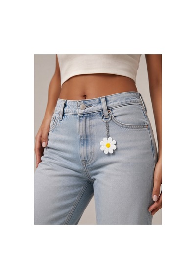 Tarzınıseç 3d Papatya Anahtarlık Charm 2'li Set