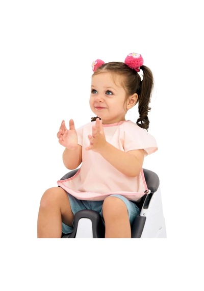 Kısa Kollu Su Geçirmez Bebek Mama, Oyun Ve Aktivite Önlüğü Pembe
