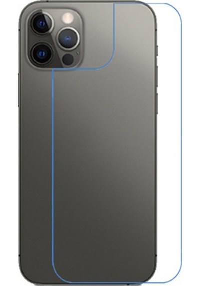 Ally Apple Uyumlu   iPhone 12 Pro 6.1 Inch Tempered Arka Kırılmaz Cam Koruyucu Şeffaf