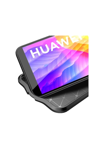 Huawei Y5p Kılıf Niss Deri Desenli Silikon Kılıf Siyah