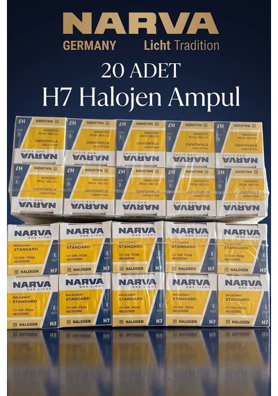 20 Adet Narva 12v H7 55w Far Ampulu