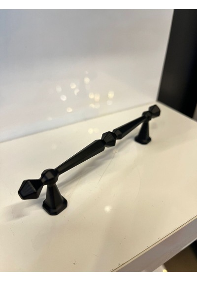 Napoli Metal Kulp 96mm Mat Siyah Dolap Kapak Modern Tv Ünite Çekmece Mobilya Komidin Mat Siyah