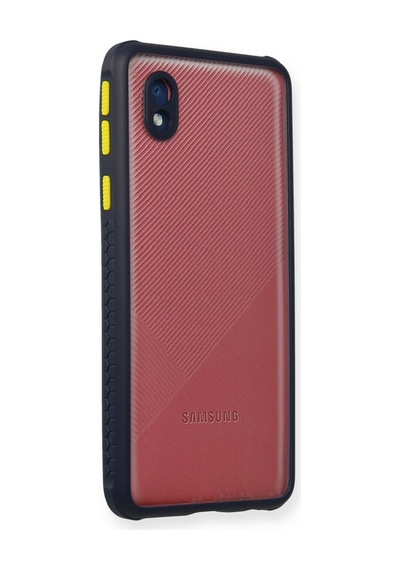 Samsung Galaxy Uyumlu A01 Core Kılıf Miami Şeffaf Silikon - Lacivert Bz8683140165963