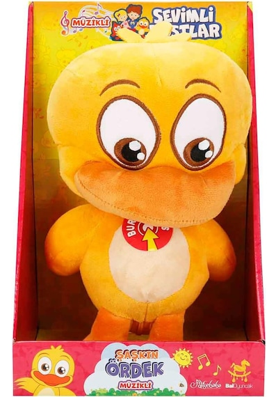 Şaşkın Ördek Müzikli Peluş 2 Adet Çok Renkli