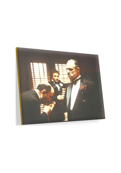 Cakasepetim The Godfather Marlon Brando El Öpme Sahnesi Ahşap Mdf Tablo