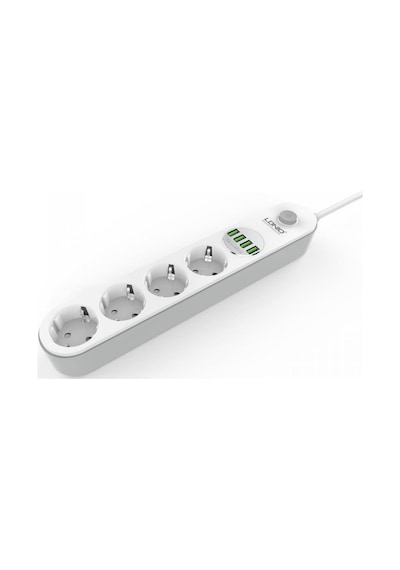 Ldnio SE4432 4xUsb Çıkışlı 4'lü Akım Korumalı Priz Beyaz