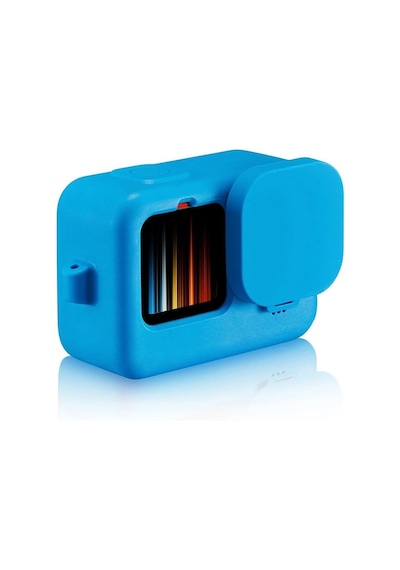 Tr Hero 9 Silikon Kılıf Mavi Gopro Hero 9/10 / 11/12 / 13 İle Uyumlu, Lens Kapaklı, Darbe Koruyucu Kamera Kılıf Diğer