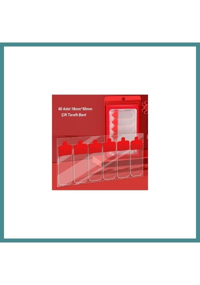 Trendexa Kolay Açılır Güçlü Çift Taraflı Hazır Kesim Yaprak Bant 60'lı Paket 18x50mm Mac Diğer
