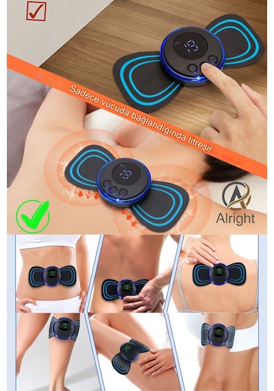 Tüm Vücut Kelebek Masaj Aleti Boyun Sırt Kol Bacak Masaj Cihazı Massage Tool Model 7457346347745 Çok Renkli