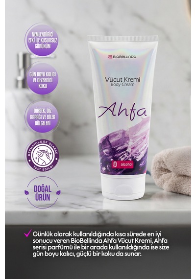 Doğal Ahfa Vücut Nemlendirici Ve Bakım Kremi Tam Koruma Sağlar 200 Ml