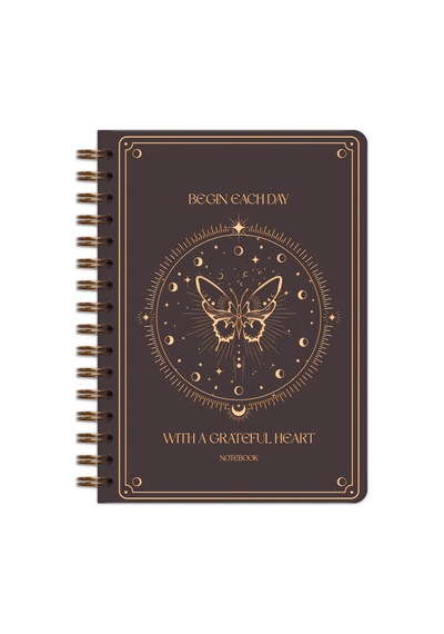 Bullet Journal Edition A5 15x21 Cm Spiralli Noktalı Tarihsiz Not Defteri Kelebek Genel