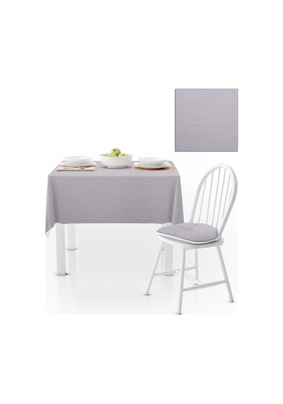 Gri Kadife Dokulu Masa Örtüsü 140x180
