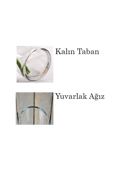 Delizli El İmalati 10 Cm X 15 Cm - El İşciliği Silindir Vazo Cam Ps150 Kalın Tabandır Kesinlikle Beyaz