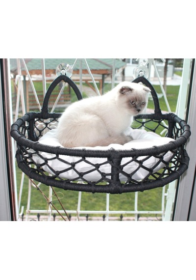 Homedora Cedric Kedi Cam Yatağı & Cam Askılı Vantuzlu Kedi Yatağı