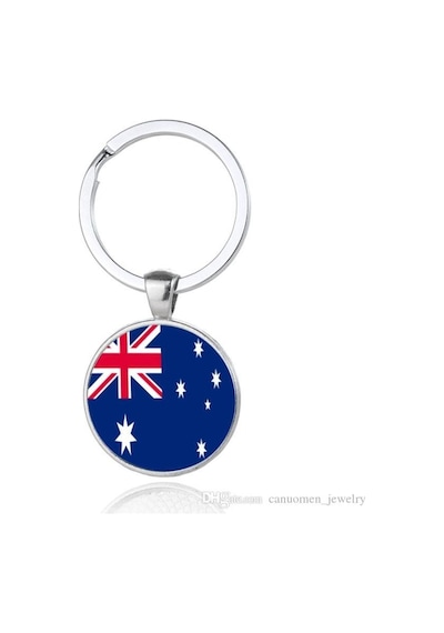 Tamgacrafts Avustralya Australia Bayrağı Metal Anahtarlık Ülke Temalı Hediyelik Çok Renkli