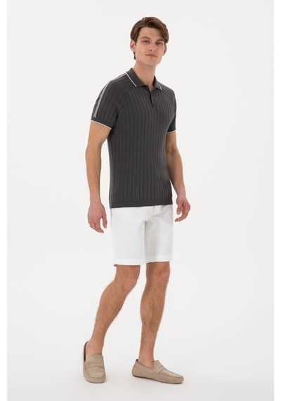 U.S. Polo Assn. Erkek Slim Fit Bisiklet Yaka Antrasit Tişört 50306481-VR006