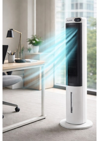 Auhma Acfn07 70w Sulu Soğutucu Kule Tipi Vantilatör - 3l Su Tankı, Uzaktan Kumandalı, Led Ekranlı