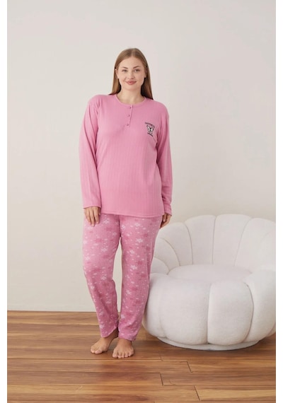 Boyraz Lindros Kadın Pamuklu Düğme Yaka Raporlu İnterlok Battal Pijama Takımı 05110 - 1 Adet Pembe Boyraz Lindros Kadın Pamuklu Düğme Yaka Raporlu İnterlok Battal Pijama Takımı 05110 - 1 Adet Pembe