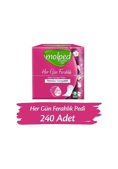 Molped İnce Günlük Ped Parfümsüz 240 Adet PKT.MOLPED.024