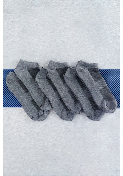Sensu File Örgü Unisex 6'lı Patik Çorap Crp4062 Gri Grı
