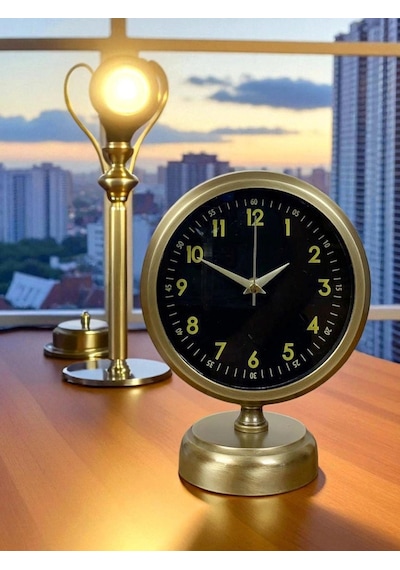 Vintage Craft 25 X 20 Eskitme Metal Masa Saati Çok Renkli