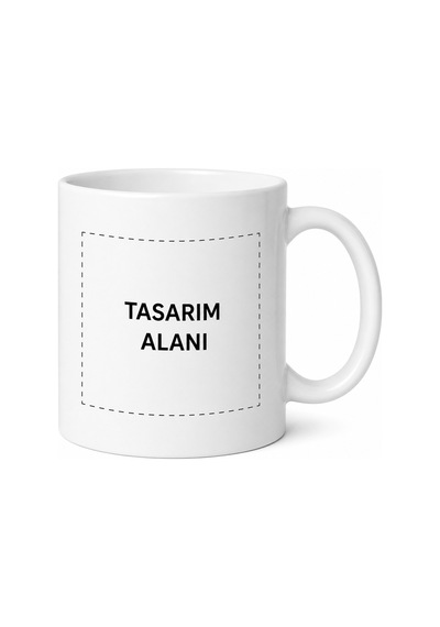 Kedi Tasarımlı Kupa Bardak Beyaz Beyaz