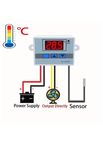 Hubrendy  Dijital Termostat Xh-w3002 Led Ekranlı Sıcaklık Kontrol Cihazı 220v