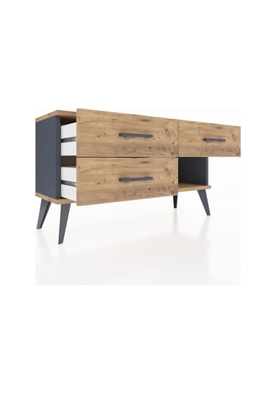 Arges Şifonyer 3 Çekmeceli 88x30x48 Antrasit-çam Çam Arges Şifonyer 3 Çekmeceli 88x30x48 Antrasit-çam Çam