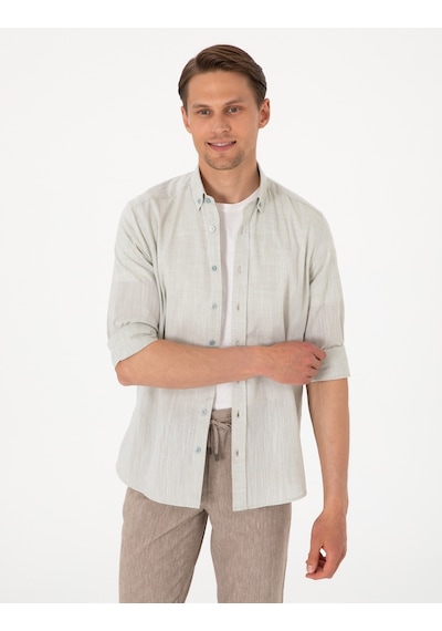 Pierre Cardin Erkek Çağla Gömlek Desenli 50307025-vr016 Çağla Yeşil