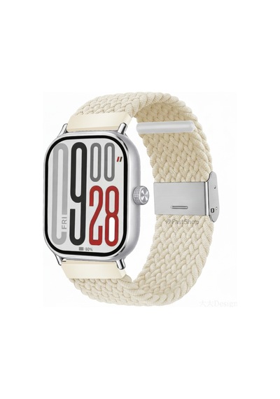 Redmi Watch 4 / 5 / 6 Uyumlu Metal Clips Kumaş Örgü Akıllı Saat Kordon