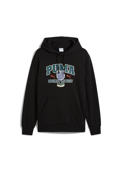 Puma Sports Legacy Graphıc Erkek Kapüşonlu Sweatshırt 629629 01 Siyah