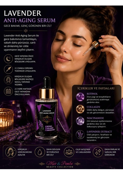 Anti-aging Serum, Retinol, Collagen Ve Niacinamide İle Gece Bakım Serumu, 30 Ml