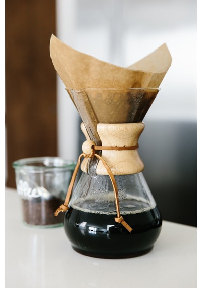 Escobarista Ahşap Boyunlu Cam Demleme Ekipmanı 6 Cups & Filtre